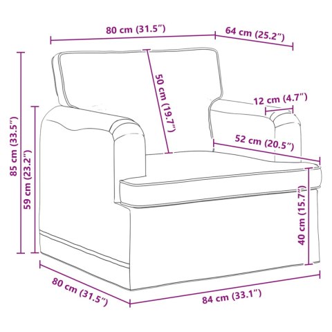 Sofa 2 pcs Jasnoszary Metal