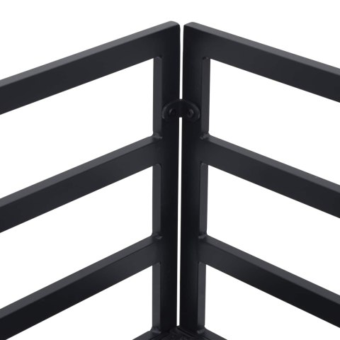Zestaw Sof na Ogród z poduszką 7 pcs Czarny Aluminium