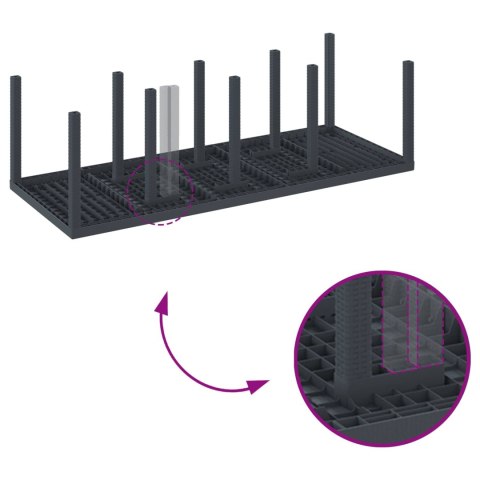 Zestaw do jadalni w ogrodzie 11 pcs Antracyt Rattan Polt