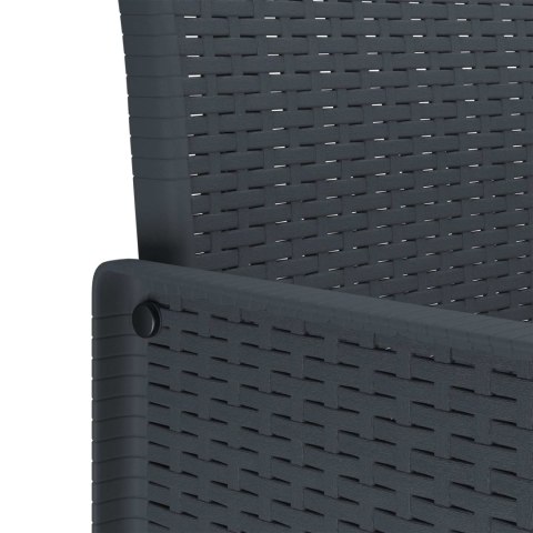 Zestaw do jadalni w ogrodzie 9 pcs Antracyt Rattan Polt