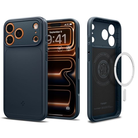 Etui pokrowiec case na iPhone 17 Pro Max MagSafe Thin Fit - granatowe