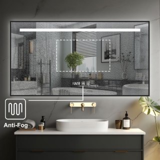 IREDA Lustro łazienkowe z oświetleniem LED, 100 x 75 cm
