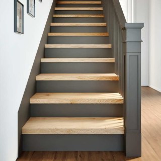 Stopnie schodowe, 16 szt. surowe 80x25x2cm lite drewno dębowe
