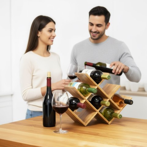 Stojak na wino SOLARIS naturalny