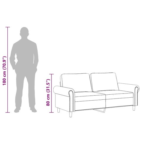 Sofa 2-osobowa, żółta, 140 cm, tapicerowana aksamitem