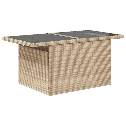 Zestaw Sof na Ogród z poduszką 8 pcs Beżowy Rattan poli