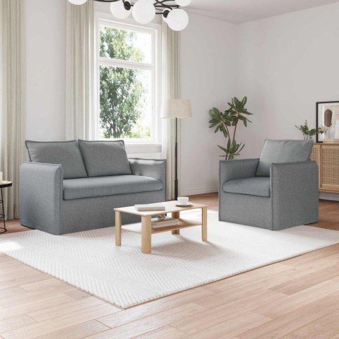 Sofa 120cm 2 pcs Jasnoszary Metal