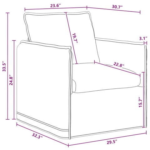 Sofa 140cm 2 pcs Ciemnoszary Metal