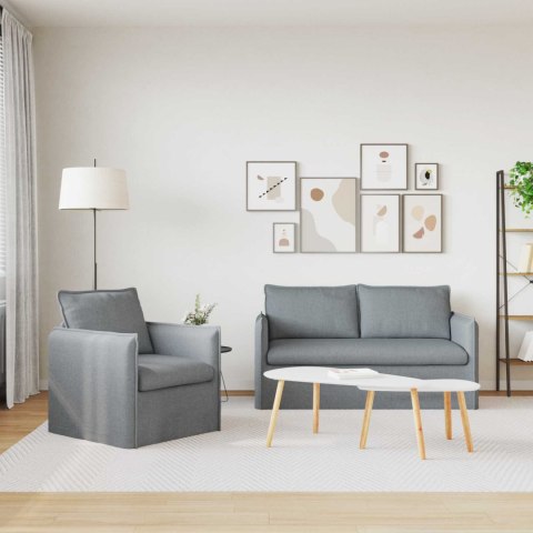 Sofa 140cm 2 pcs Jasnoszary Metal