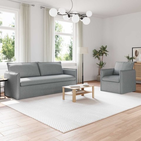 Sofa 180cm 2 pcs Jasnoszary Metal