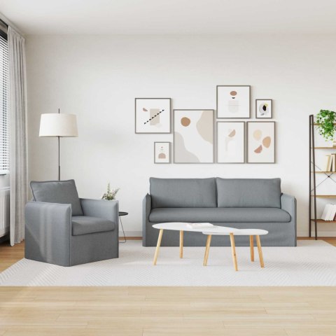 Sofa 180cm 2 pcs Jasnoszary Metal