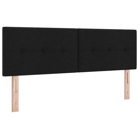 Łóżko sprężynowe z materacem Czarny 200 x 160 cm Poliester