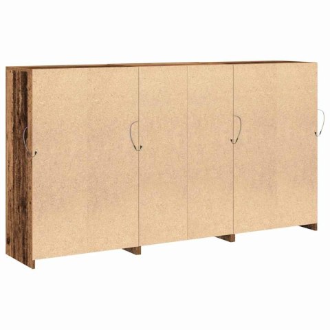 Komoda LED Ze LED Lights Stare drewno 181,5 x 37 x 100 cm