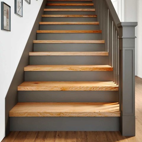 Stopnie schodowe, 12 szt. brązowe 90x25x2cm lite drewno dębowe