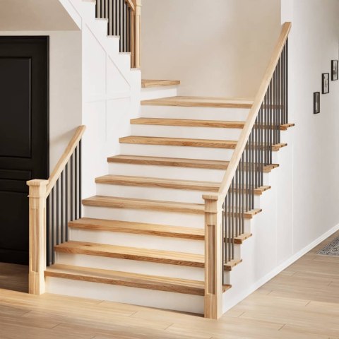 Stopnie schodowe, 12 szt. surowe 120x30x2cm lite drewno dębowe