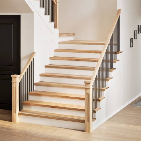 Stopnie schodowe, 8 szt., surowe 120x30x2 cm lite drewno dębowe
