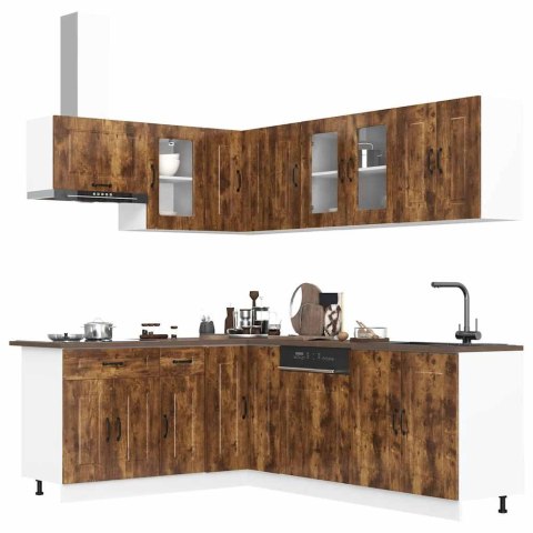 Zestaw szafek kuchennych, Kalmar, 11-częściowy, przydymiony dąb