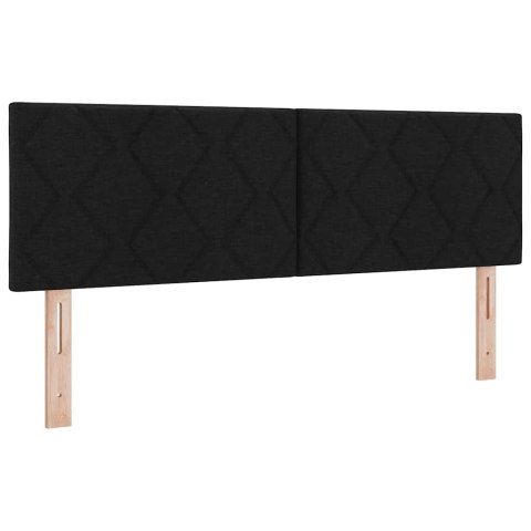 Łóżko sprężynowe z materacem Czarny 200 x 160 cm Poliester