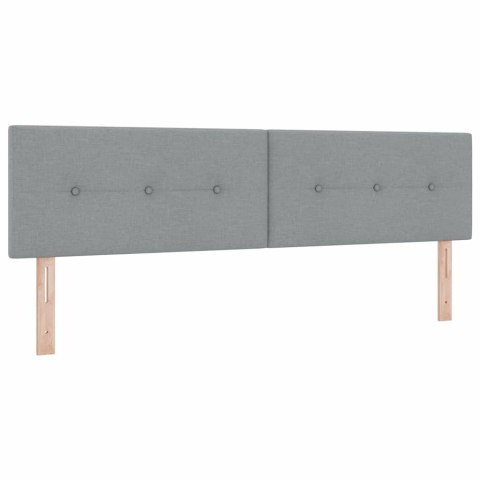 Łóżko sprężynowe z materacem Jasnoszary 200 x 180 cm Poliester