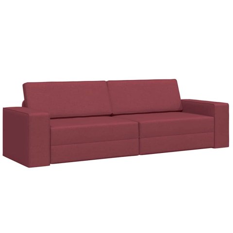 Sofa Bed 200cm Czerwone wino tkanina