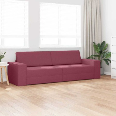 Sofa Bed 200cm Czerwone wino tkanina