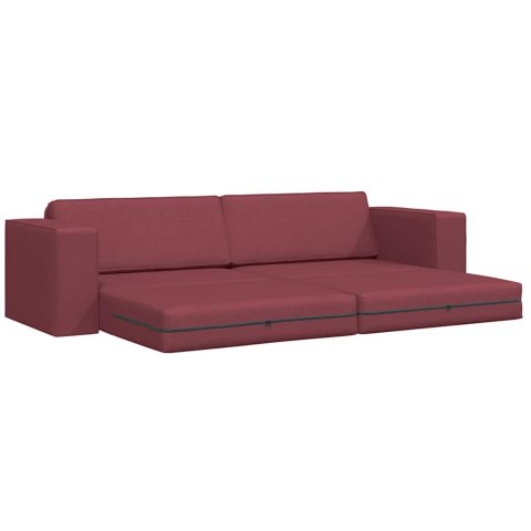Sofa Bed 200cm Czerwone wino tkanina