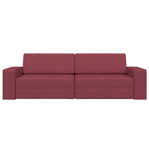 Sofa Bed 200cm Czerwone wino tkanina