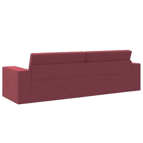 Sofa Bed 200cm Czerwone wino tkanina