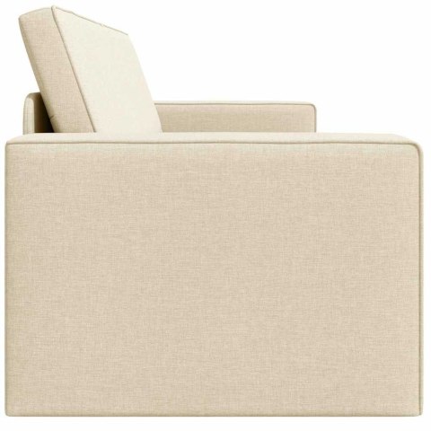 Sofa Bed 200cm Kremowy tkanina