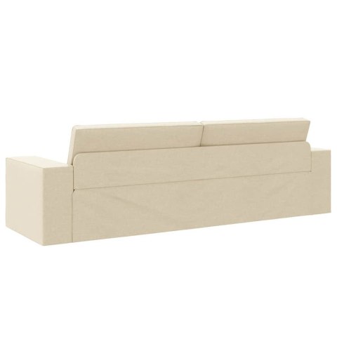Sofa Bed 200cm Kremowy tkanina