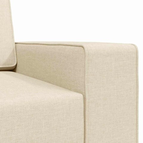 Sofa Bed 200cm Kremowy tkanina
