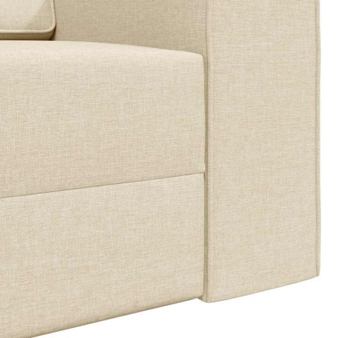 Sofa Bed 200cm Kremowy tkanina