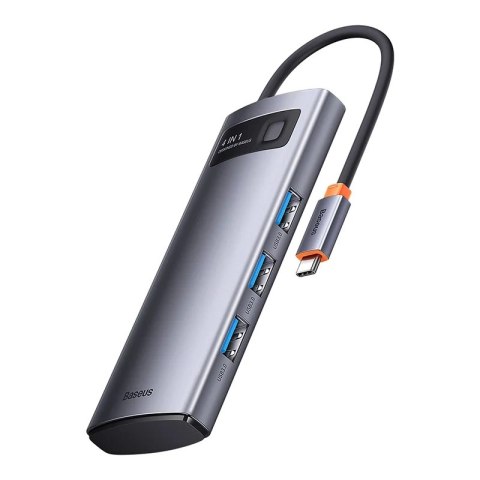 Hub 4w1 Baseus Metal Gleam Series, USB-C do 4x USB 3.0