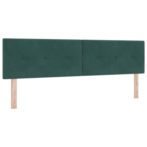 Łóżko z sprężyną LED z LED Ciemna zieleń 180 x 200 cm Aksamit