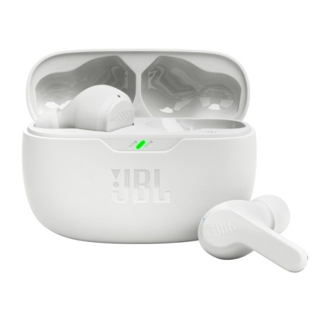 Słuchawki bezprzewodowe dokanałowe JBL Wave Beam Bluetooth 5.2 IP54 IPX2 - białe