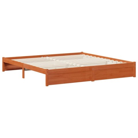 Ramka łóżka Woskowy Brąz 200 x 200 cm Lite drewno sosnowe