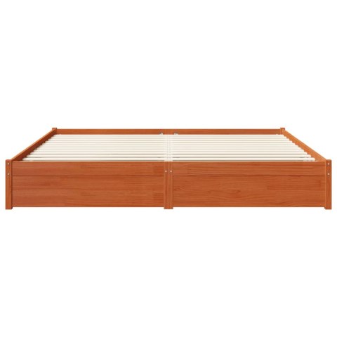Ramka łóżka Woskowy Brąz 200 x 200 cm Lite drewno sosnowe