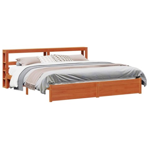 Ramka łóżka Woskowy Brąz 200 x 200 cm Lite drewno sosnowe