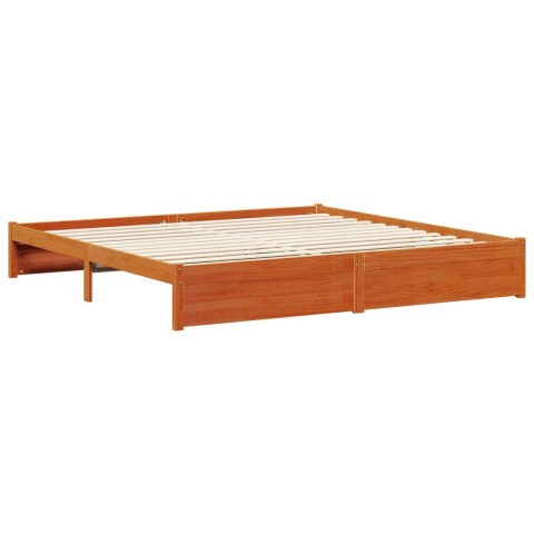 Ramka łóżka Woskowy Brąz 200 x 200 cm Lite drewno sosnowe