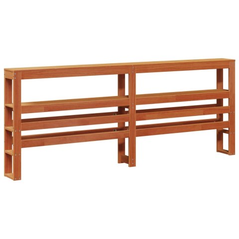 Ramka łóżka Woskowy Brąz 200 x 200 cm Lite drewno sosnowe