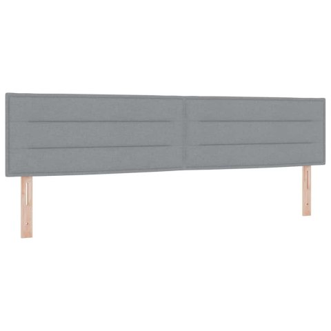 Łóżko sprężynowe z materacem Jasnoszary 200 x 200 cm Poliester