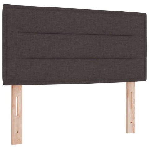 Łóżko sprężynowe z materacem Ciemny brąz 200 x 90 cm Poliester