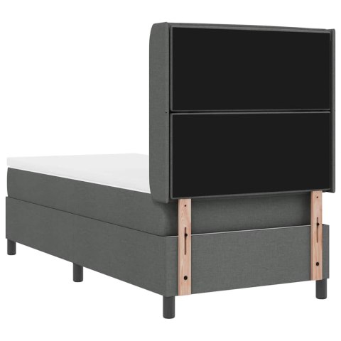 Łóżko z sprężyną LED Ciemnoszary 80 x 200 cm tkanina