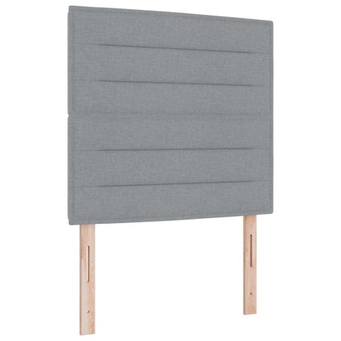 Łóżko z sprężyną LED Jasnoszary 100 x 200 cm tkanina