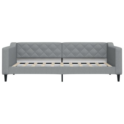 Sofa z materacem, jasnoszara, 90x190 cm, tkanina