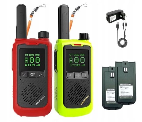 Krótkofalówka Baofeng BF-T17 żółta, 2 sztuki