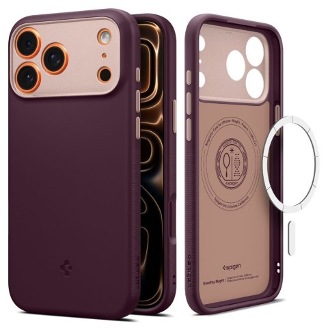 Etui case pokrowiec na iPhone 17 Pro Max MagSafe Nano Pop Mag - bordowe