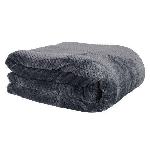 Koc Sherpa szary 180x220cm gruby