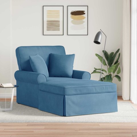 Chaise Lounge z Fartuszkiem Niebieski 91 x 157 x 91 cm