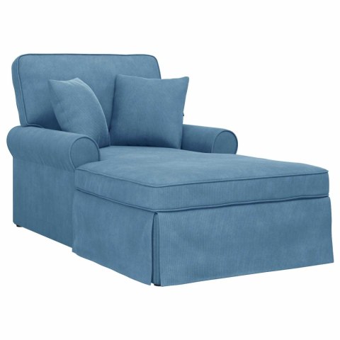 Chaise Lounge z Fartuszkiem Niebieski 91 x 157 x 91 cm